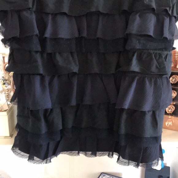 HOLLISTER Navy Blue Textured Ruffle Layer Soft Top - Picture 4 of 9